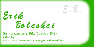 erik bolcskei business card